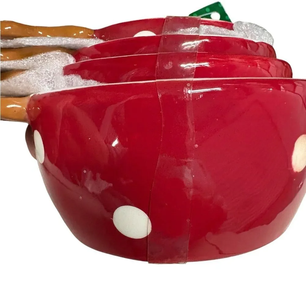 Red and White Polka Dot Gingerbread‎ Measuring Scoops